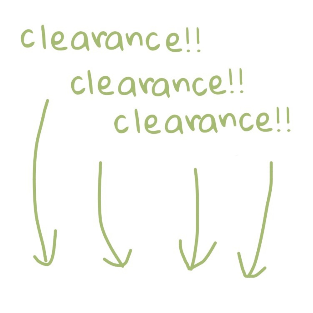 clearance sale!